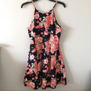 High Neck Floral Dress NWOT